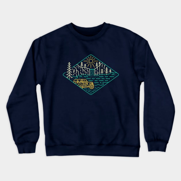 Off Road Adventure in Nature Crewneck Sweatshirt by VEKTORKITA